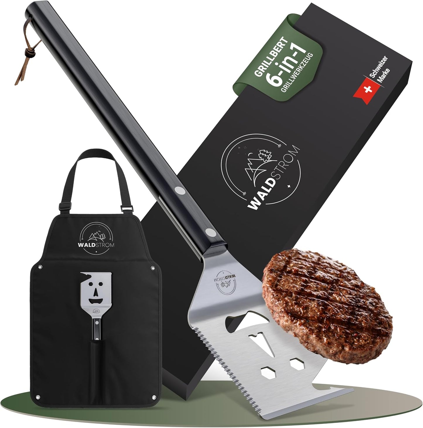 Grillspachtel mit Grillschürze
