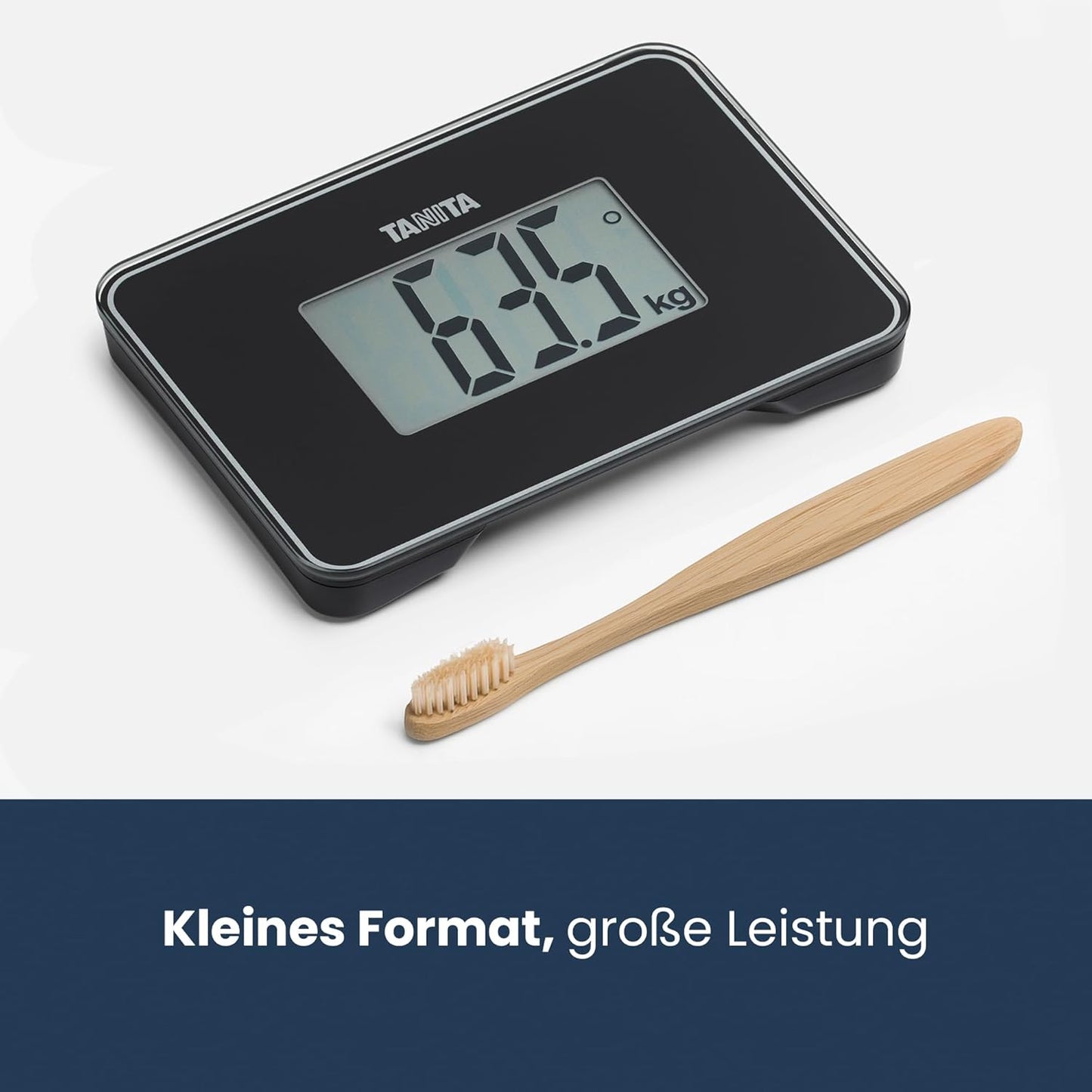Mini-Personenwaage HD-386 für Reisen & Zuhause, Schwarz