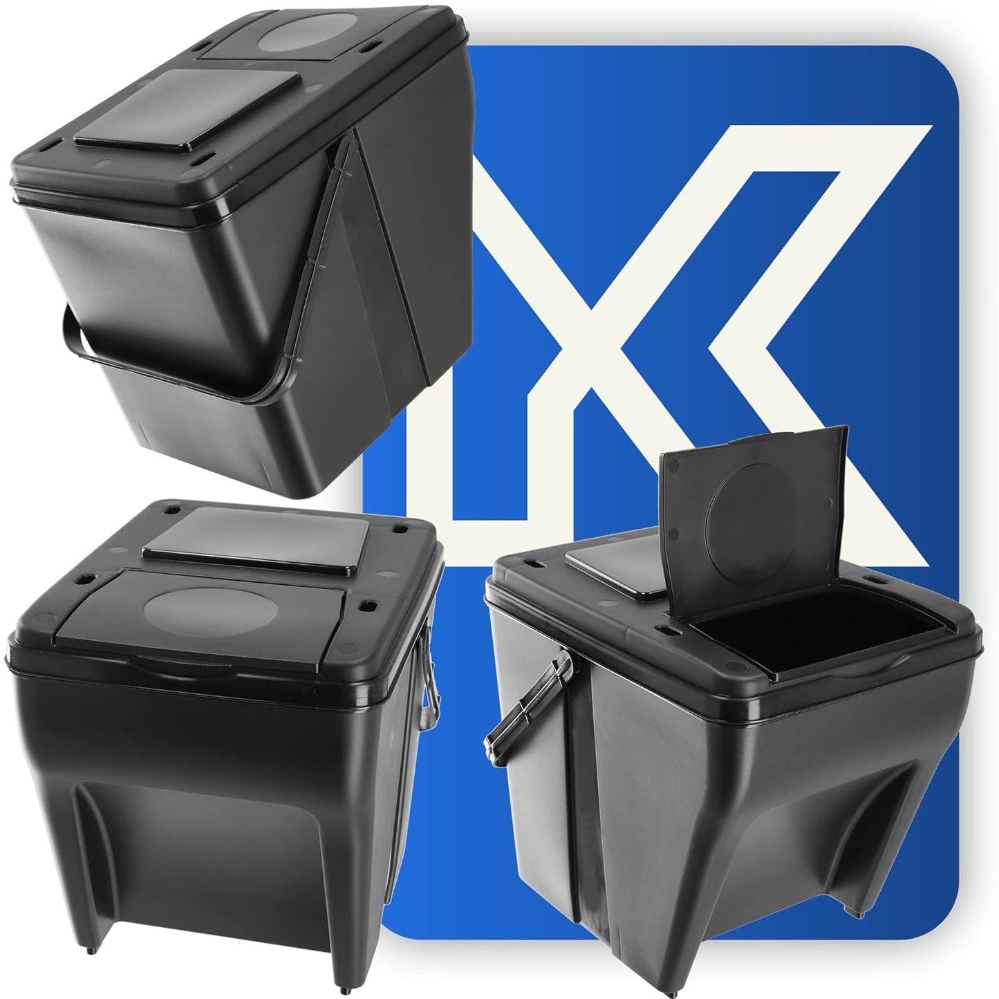 Modulares Mülltrennsystem (4 x 25L), 4 x 25L