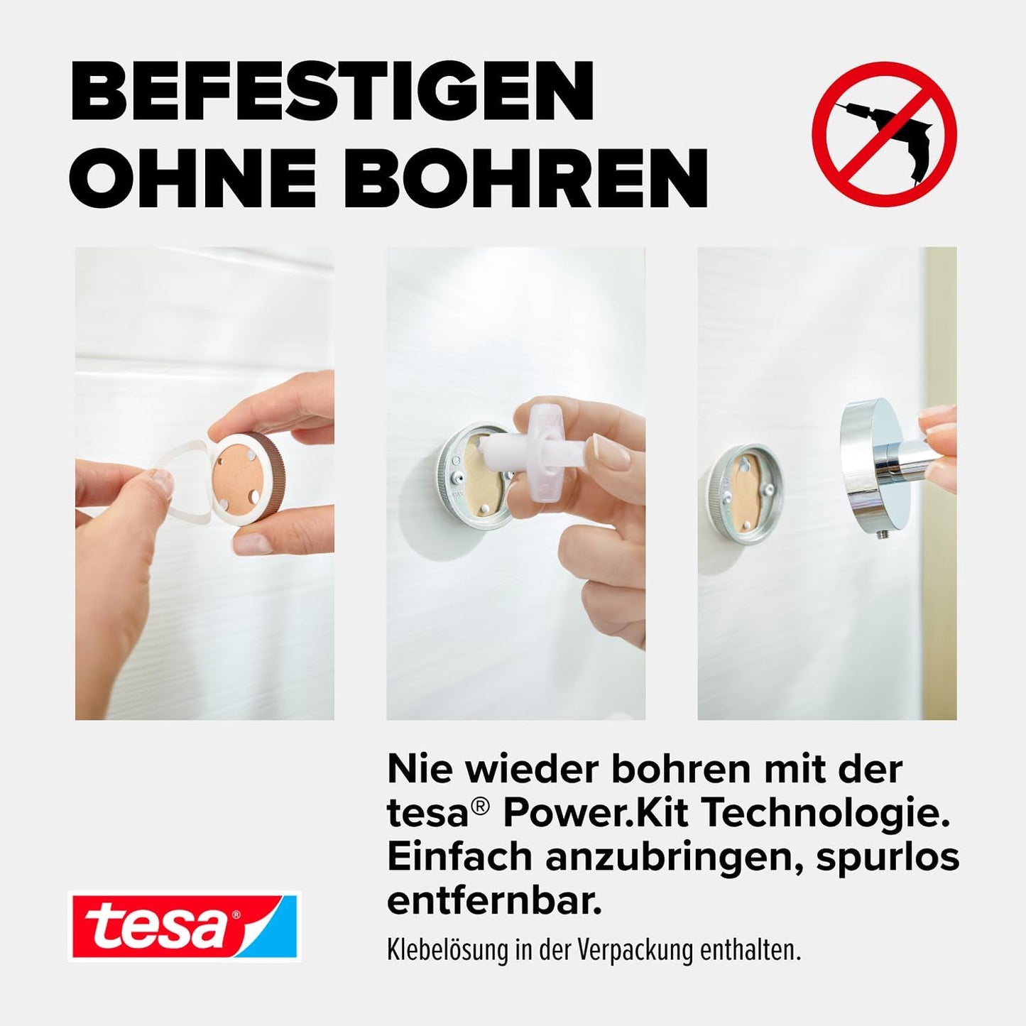 SMOOZ Glasablage zur Wandmontage ohne Bohren, rund Glasablage