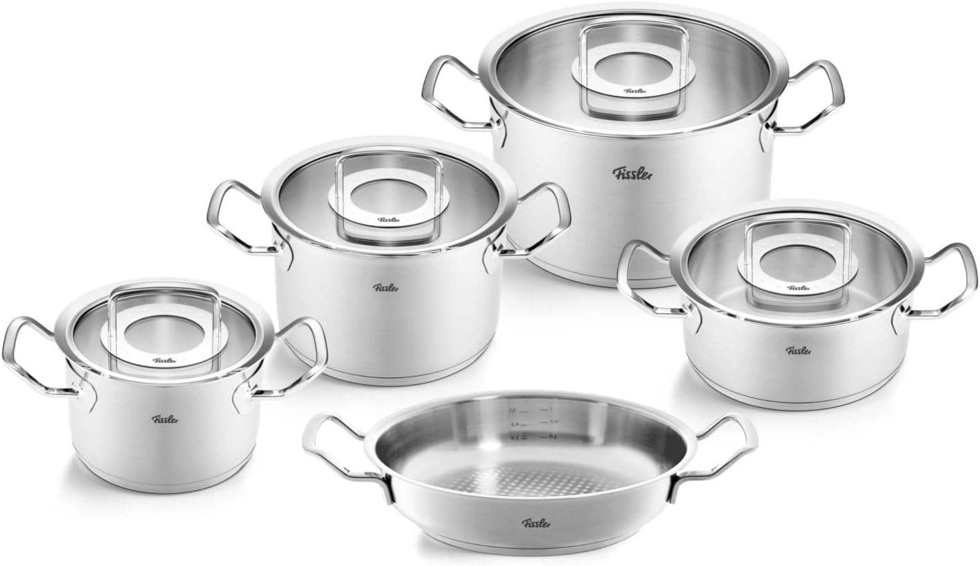Original-Profi Collection Set 5tlg, 5-teilig 3 Kochtöpfe, 1 Bratentopf, 1 Servierpfanne