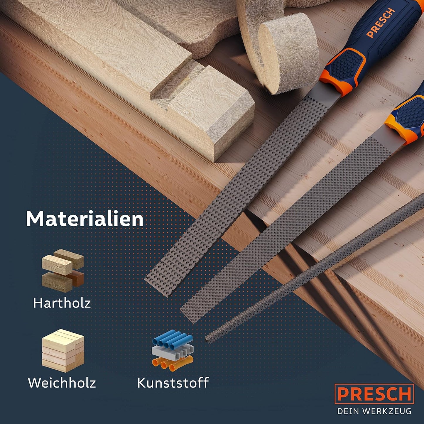 Holzraspel-Set 10162, Holzraspel Set 3 tlg. inkl. Tasche