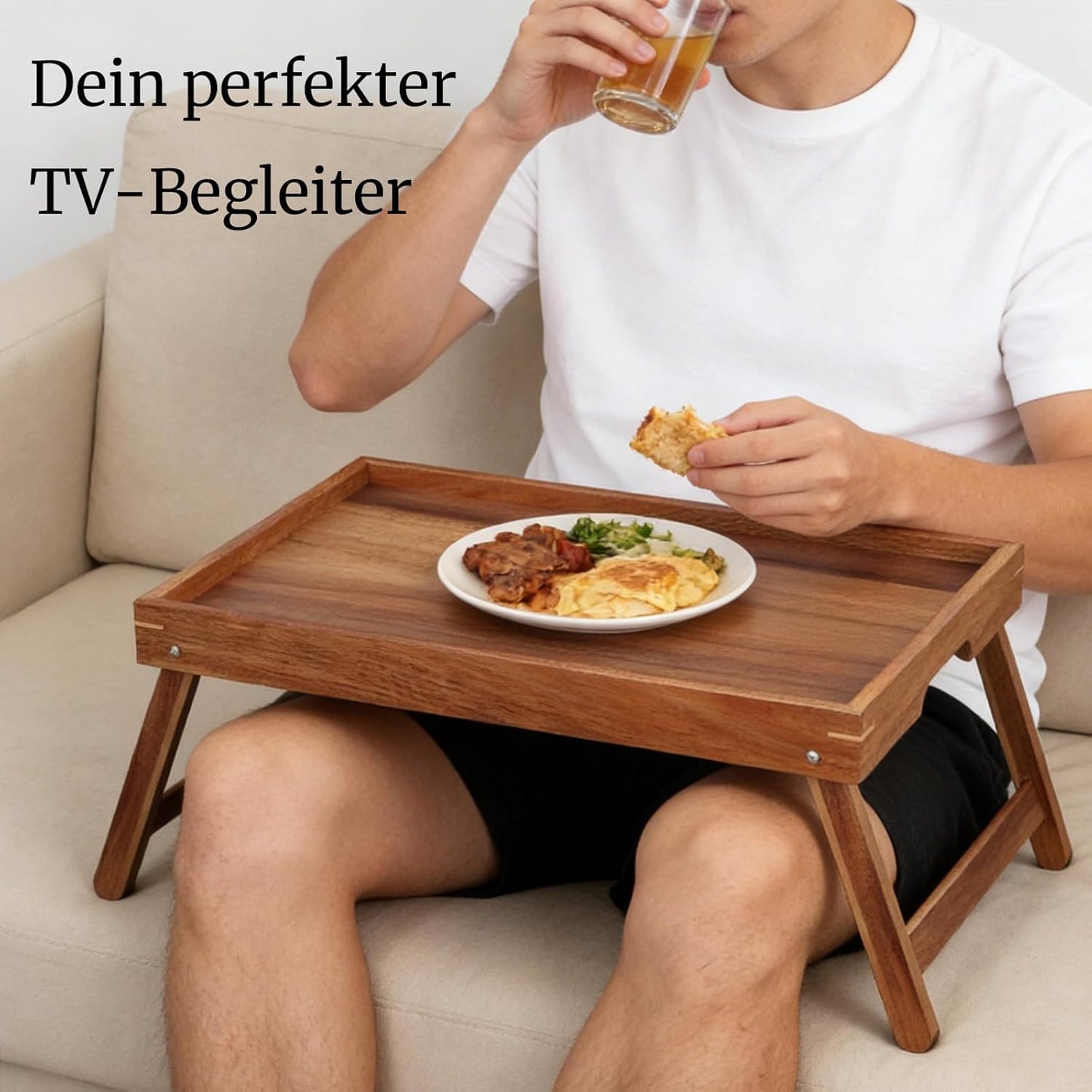 Betttisch mit klappbaren Beinen