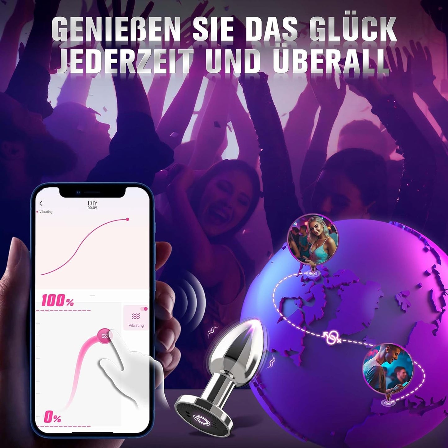 App-gesteuerter Analvibrator mit KI-Unterstützung, 61g