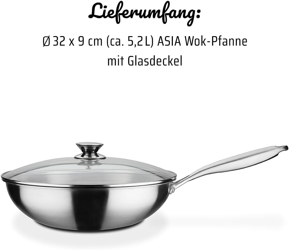 Asia Wokpfanne 868402 mit Deckel