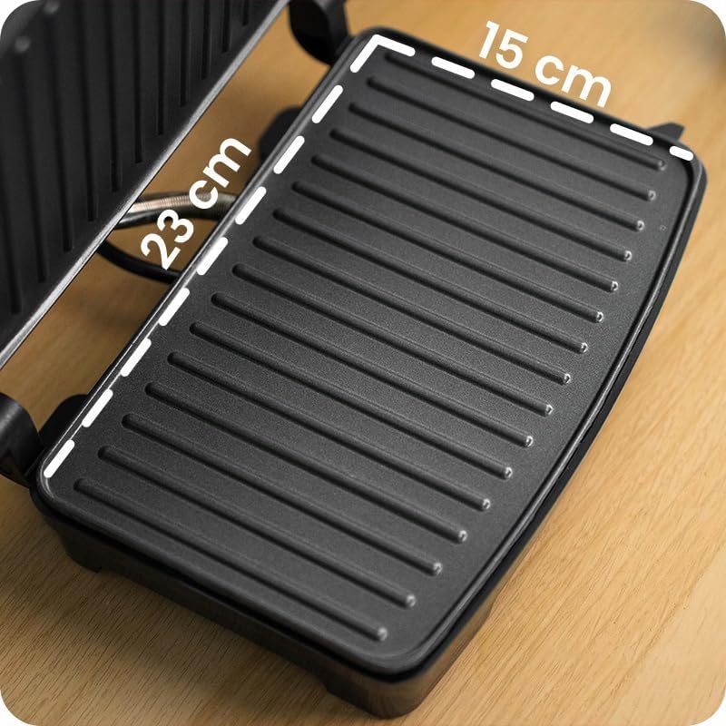 Panini-Toaster & Sandwichmaker, Schwarz 28 x 22.5 x 8 cm
