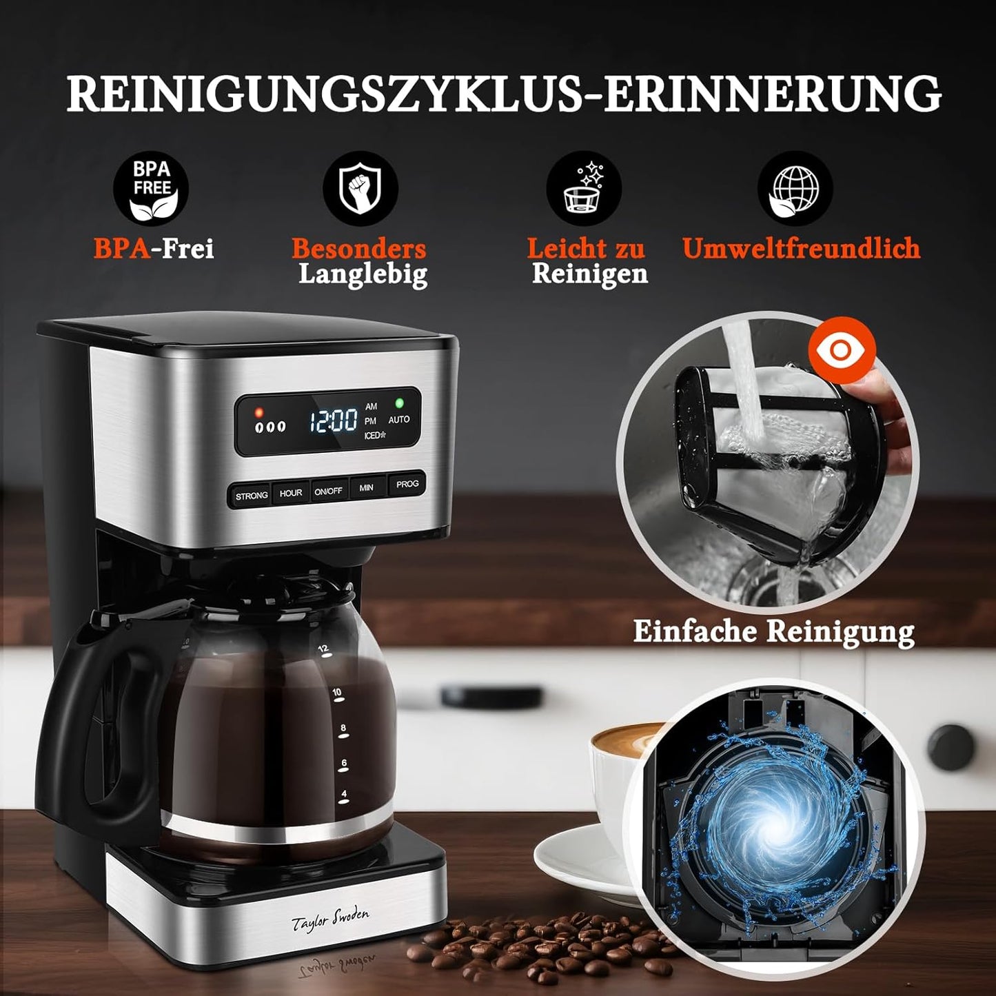 Filterkaffeemaschine mit Eiskaffee-Modus