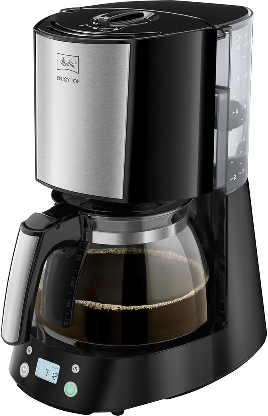 Enjoy Top Timer Filterkaffeemaschine, Schwarz / Glaskanne + Timer Single