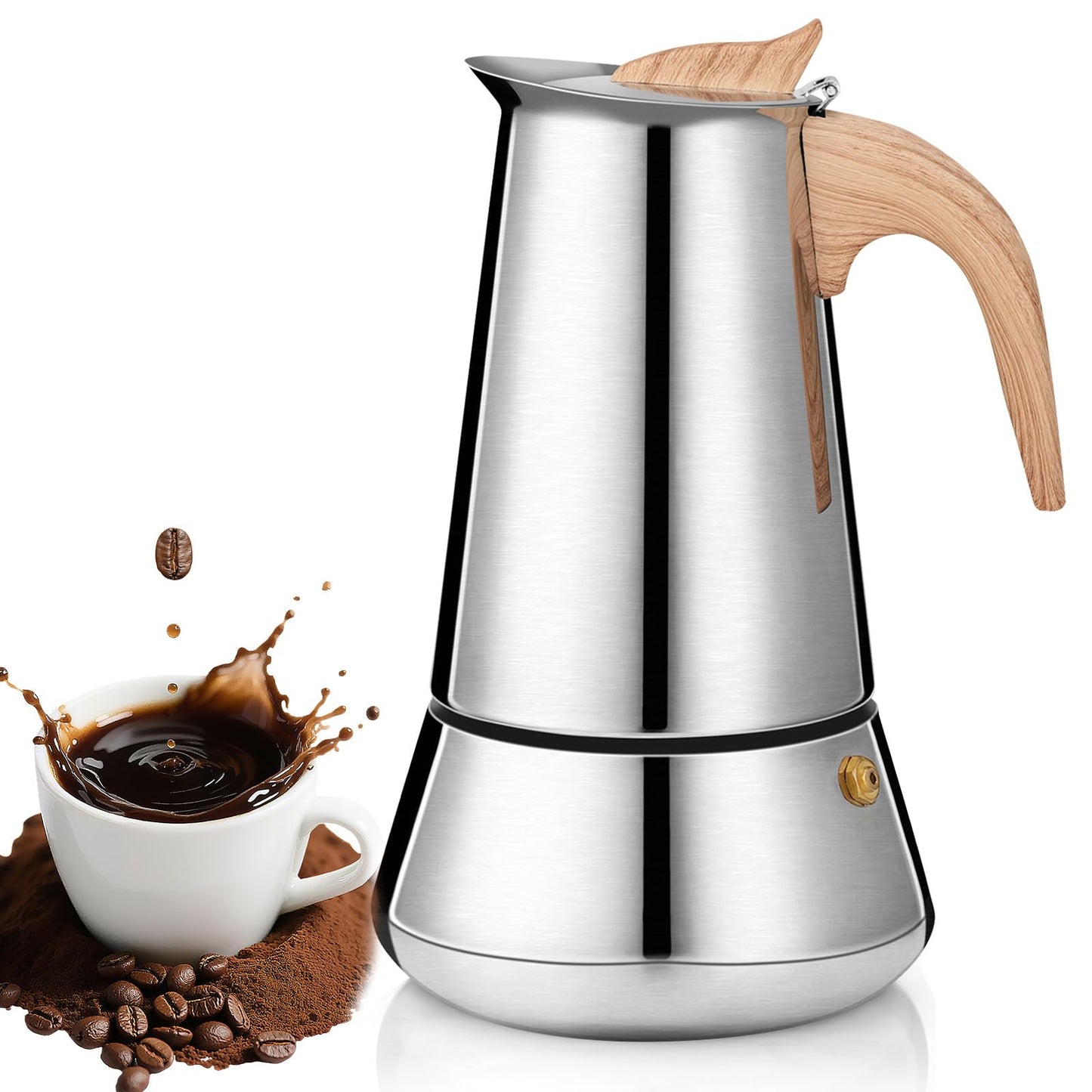 Espressokocher Edelstahl Mokkakanne 350ml