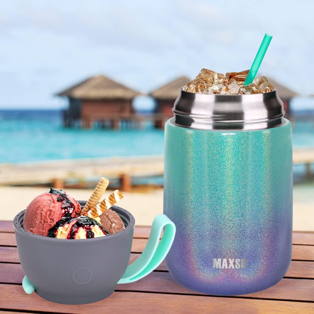 Thermobehälter für Essen 500ml (mit Löffel), Regenbogenfarben 500 ml