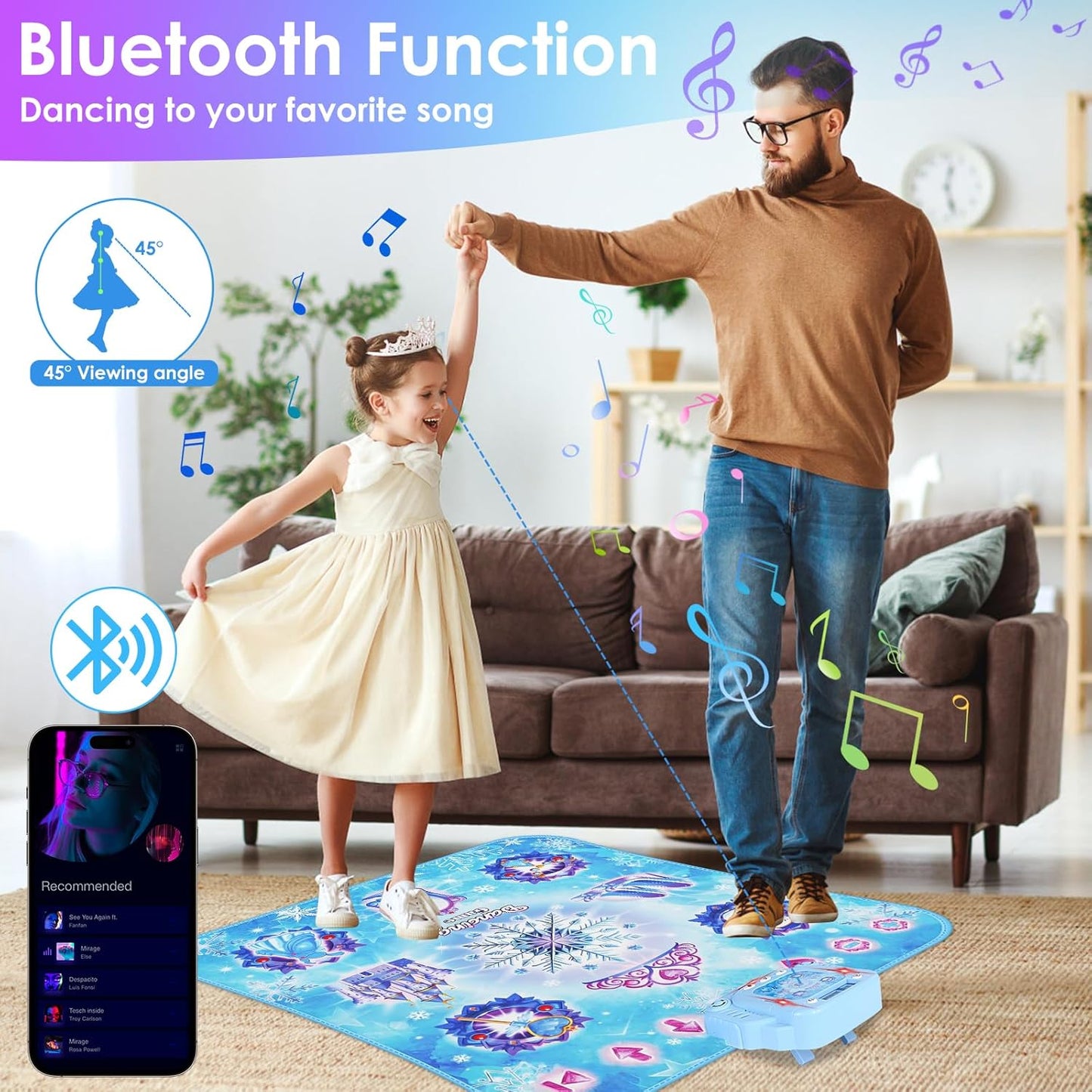 Tanzmatte für Kinder, Blau