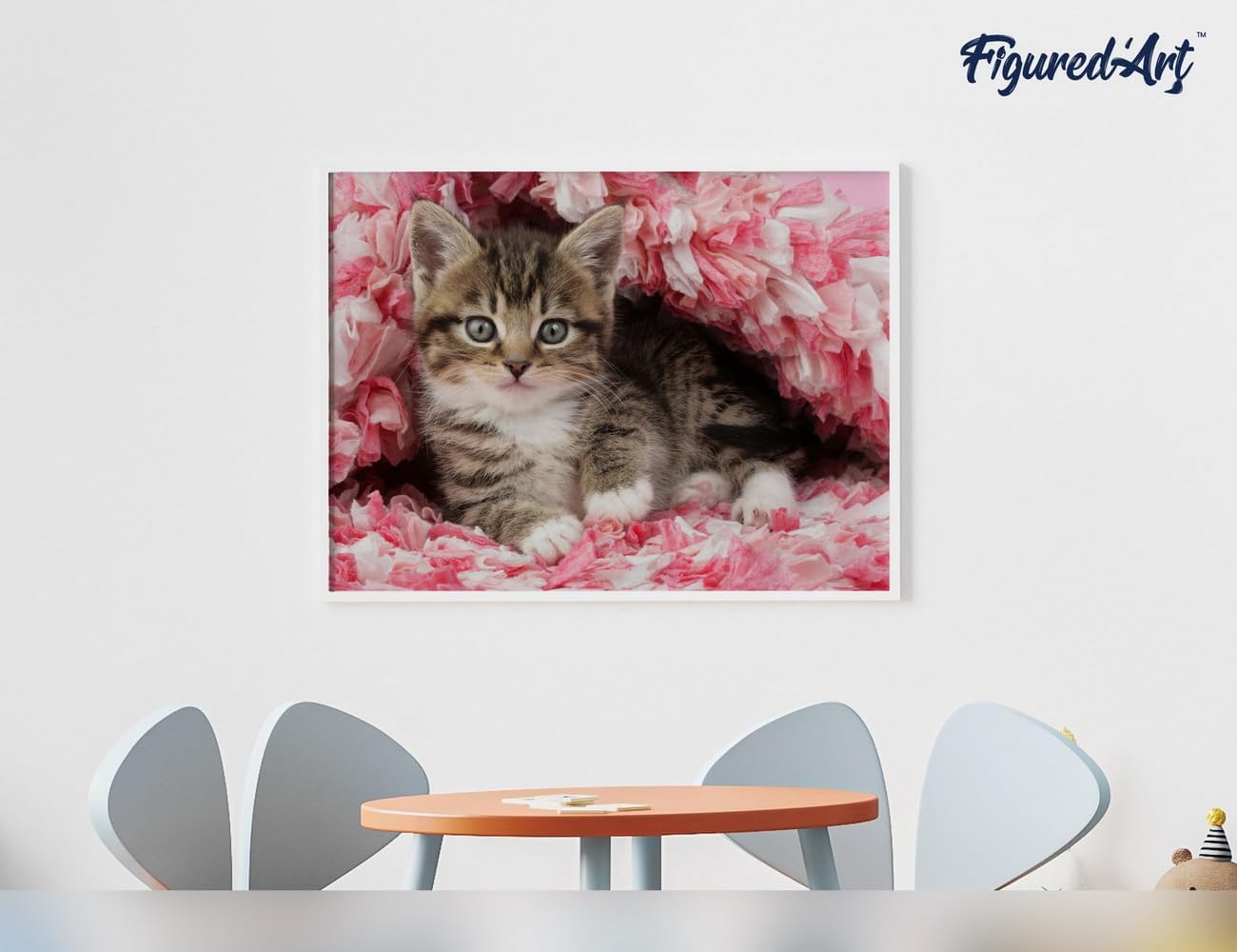 Malen Nach Zahlen Katze unter Decke, Katze unter Decke 40x50cm Mit Keilrahmen (nicht gespannt)