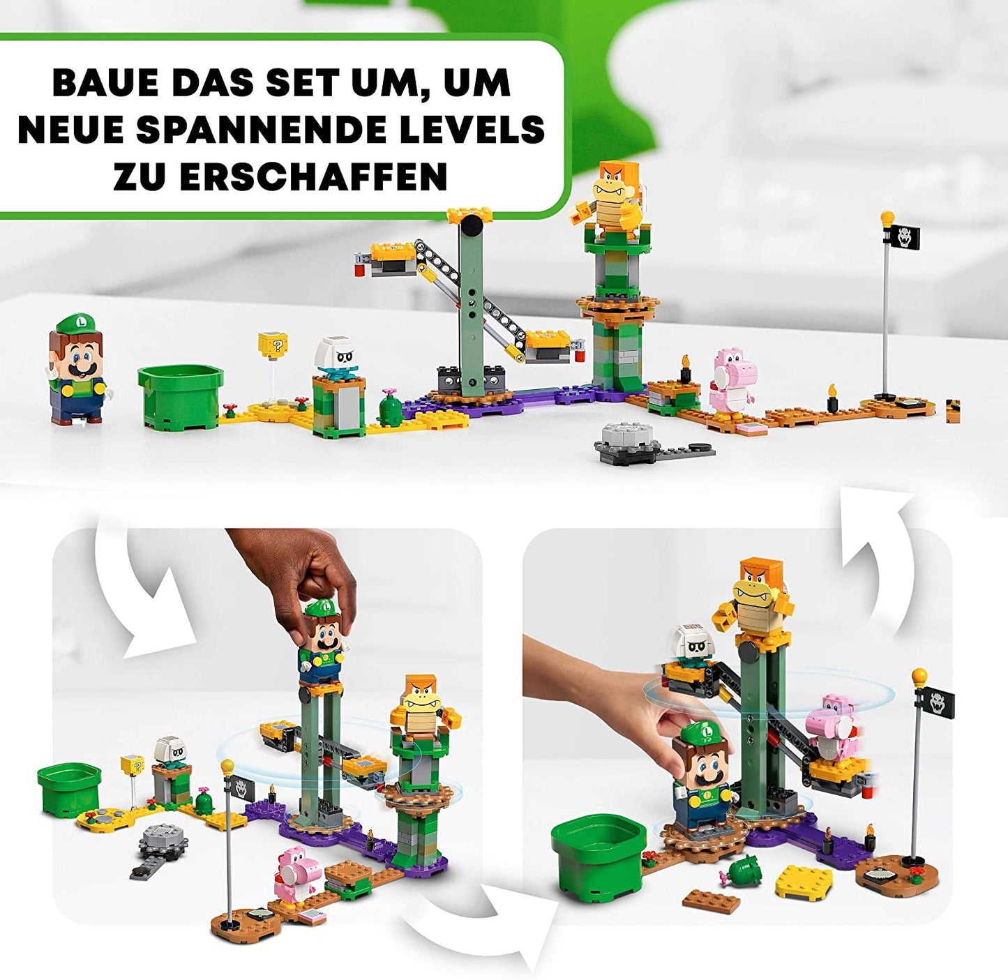 71387 Super Mario Abenteuer mit Luigi - Starterset, Konstruktionsspielzeug, Abenteuer mit Luigi Pack Keine Batterien enthalten