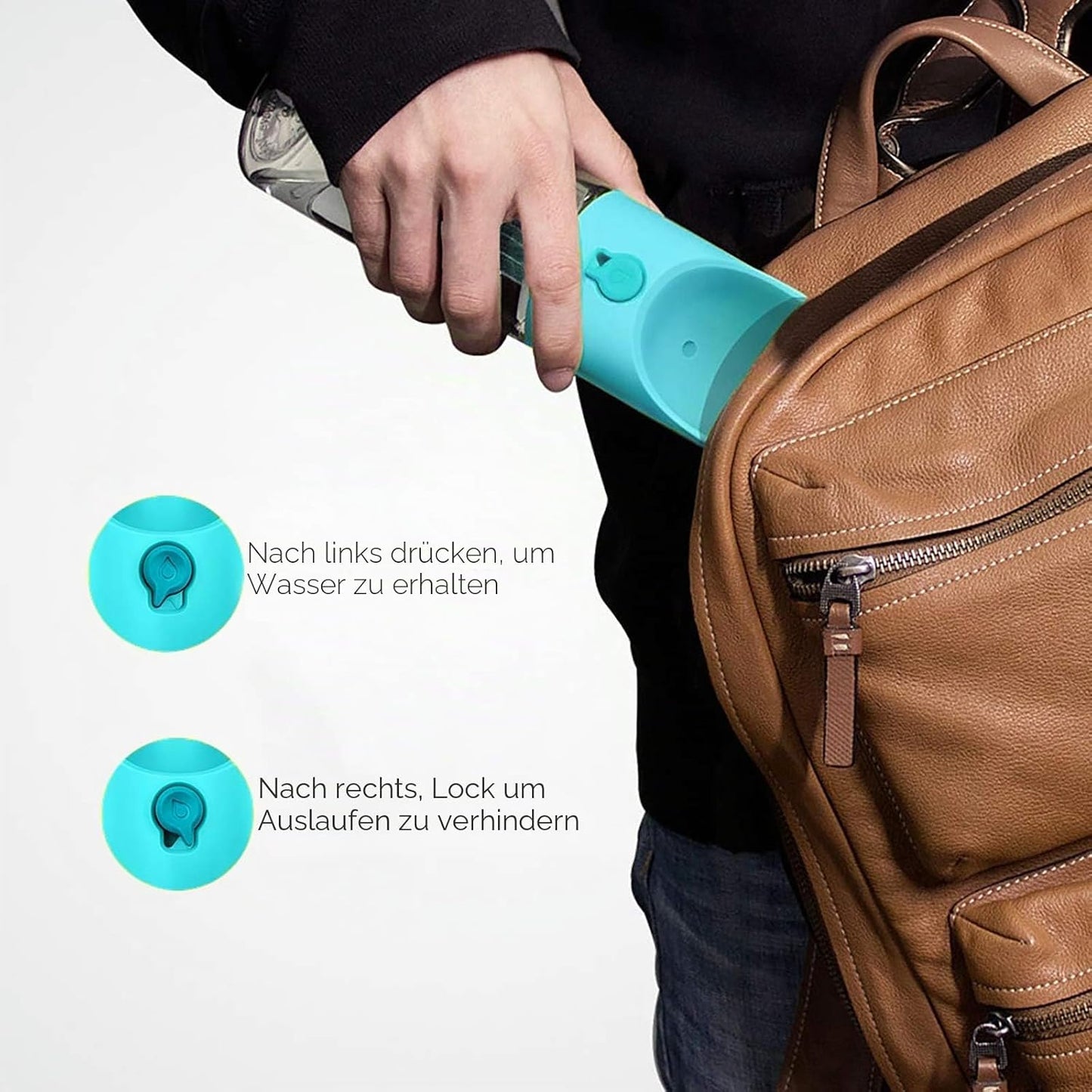 Hundetrinkflasche für unterwegs, Blau