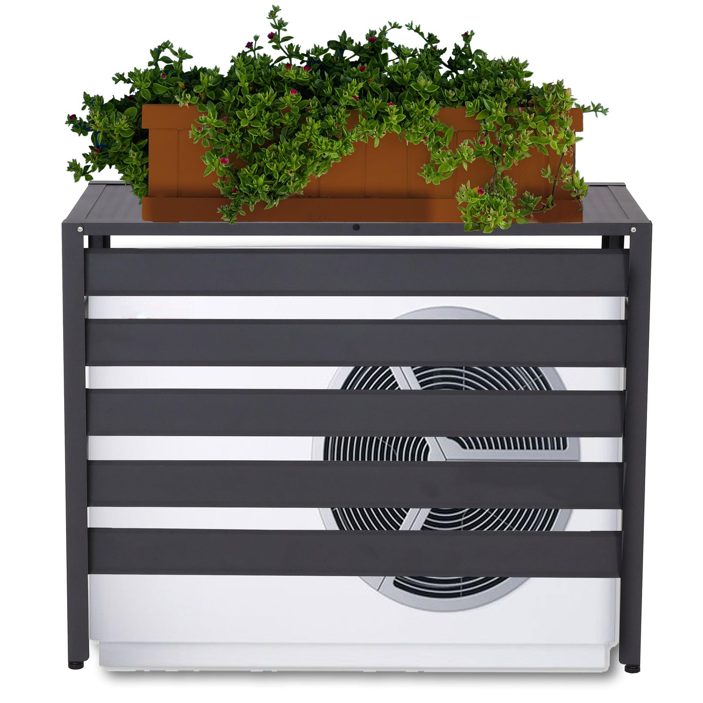Verkleidung für Klimaanlage/Wärmepumpe, 73x90x38 cm, Grau