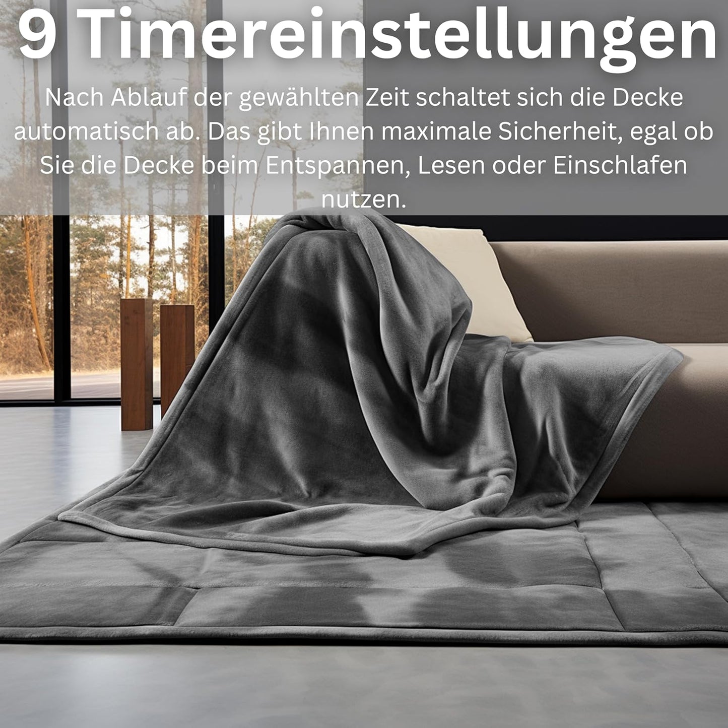Elektrische Heizdecke mit Abschaltautomatik