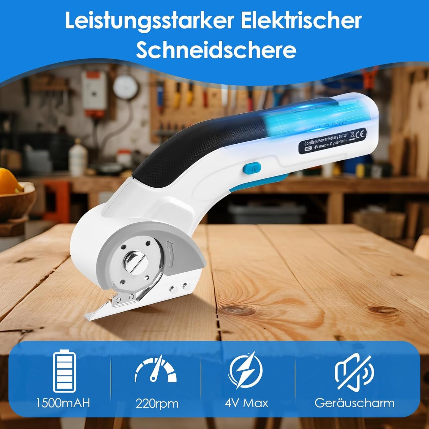 Elektrischer Kartonschneider mit Akku