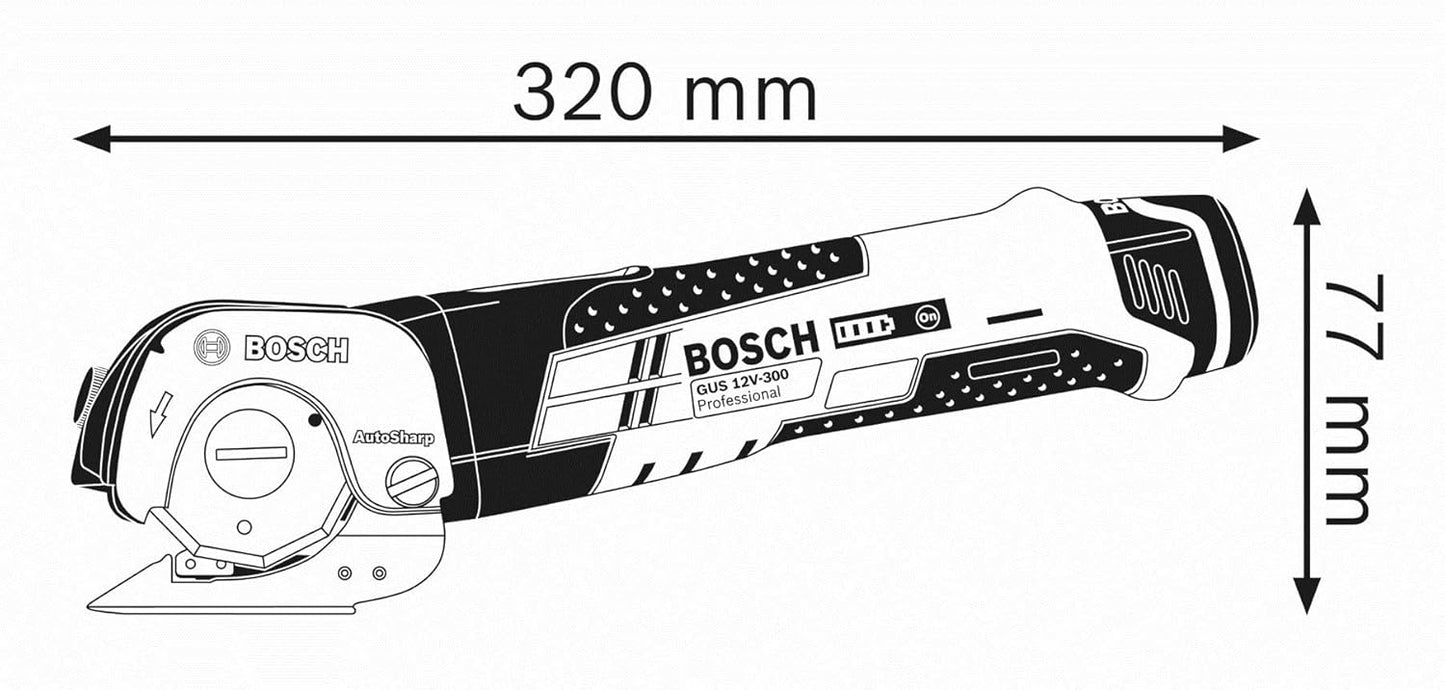 12V Akku-Universalschere GUS 300 (ohne Akku), in L-Boxx ohne Akku