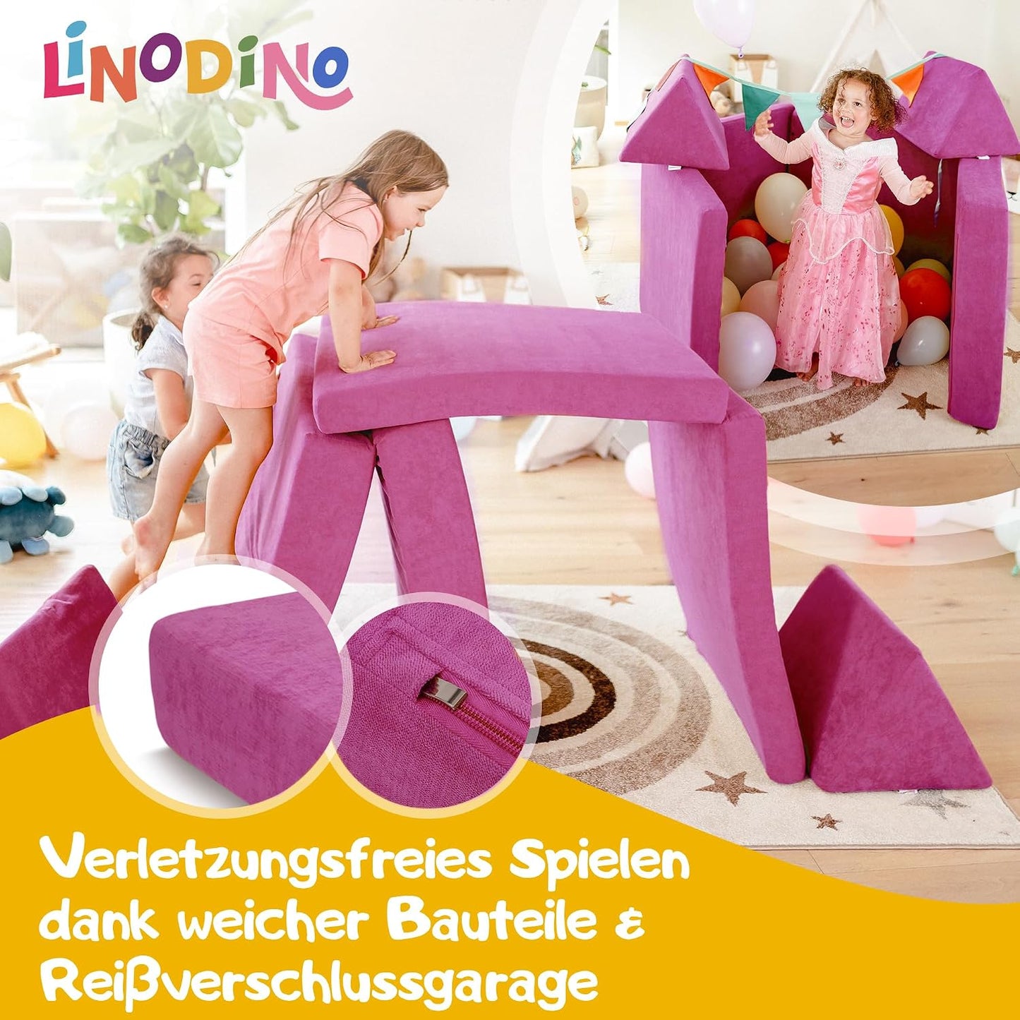 Spielsofa für Kinder, Schmetterlingslila