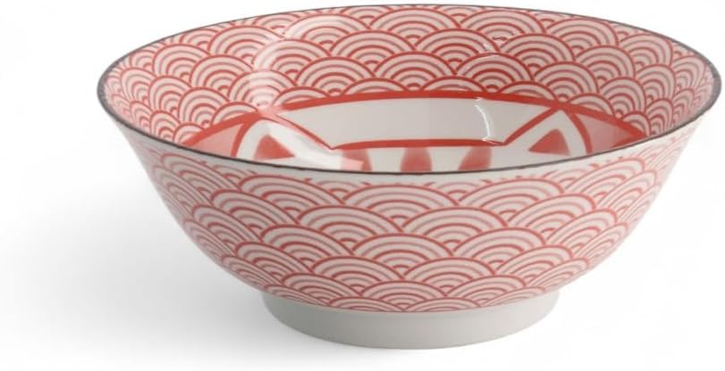Ramen-Schüssel mit Katzen-Design, Lucky Cat Neko Red 20x8cm 1000ml