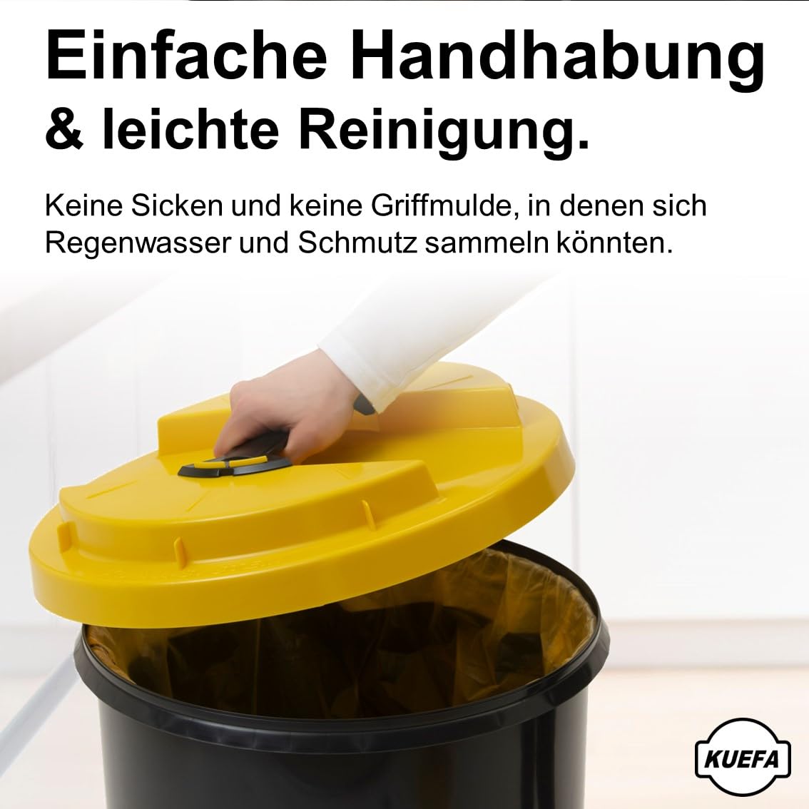 Müllsackständer mit Klemm-Ring, Gelb