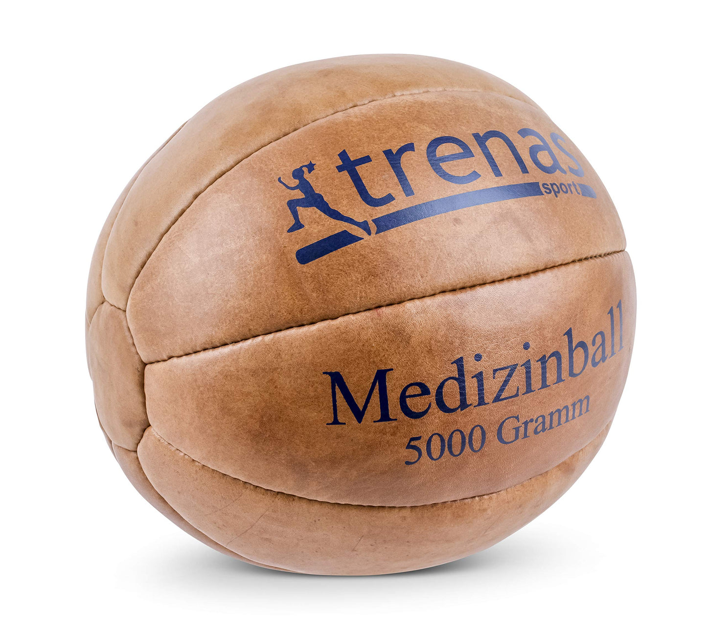 Medizinball aus Leder, 5,00 KG