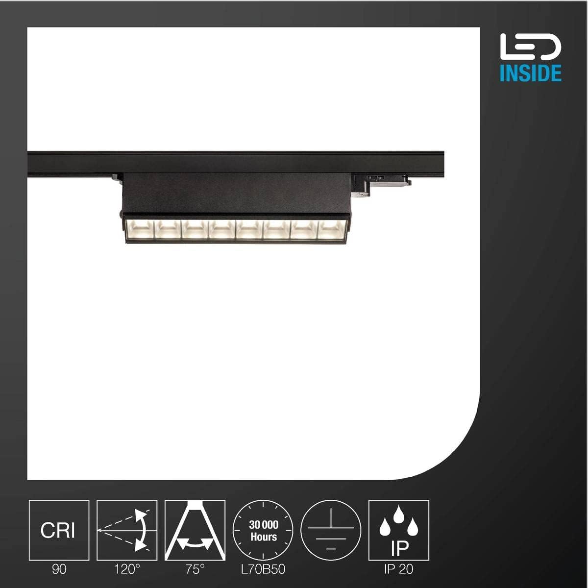 LED-Strahler Sight Move, Schwarz - 4000K