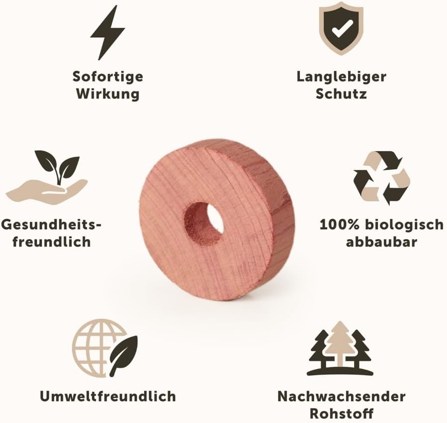 20er-Set Kleiderbügel + Zedernholz Mottenschutz, 20er Set Weiss