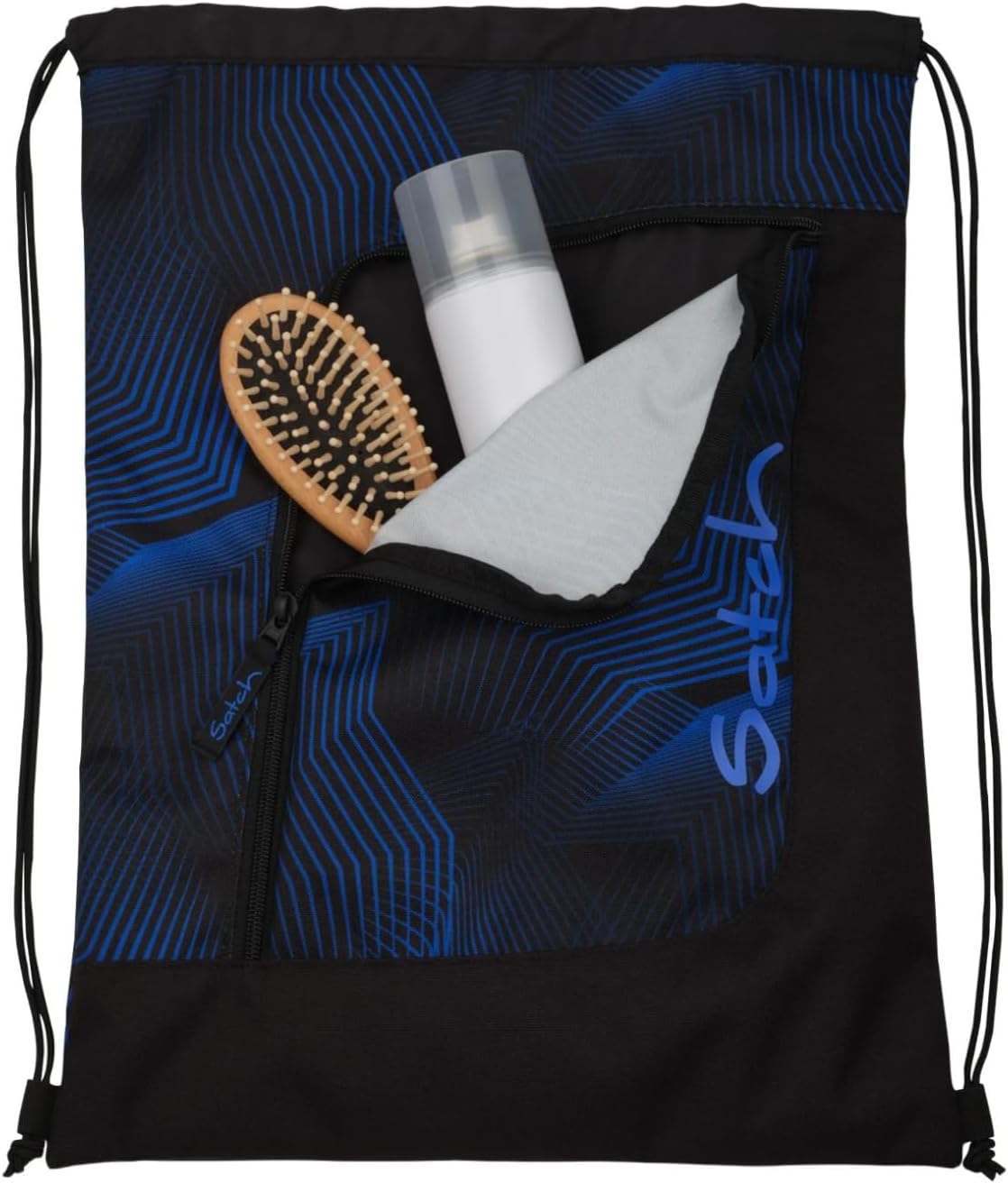 Sportbeutel mit Reissverschlussfach, Einheitsgrösse Seismic Blue - Blau