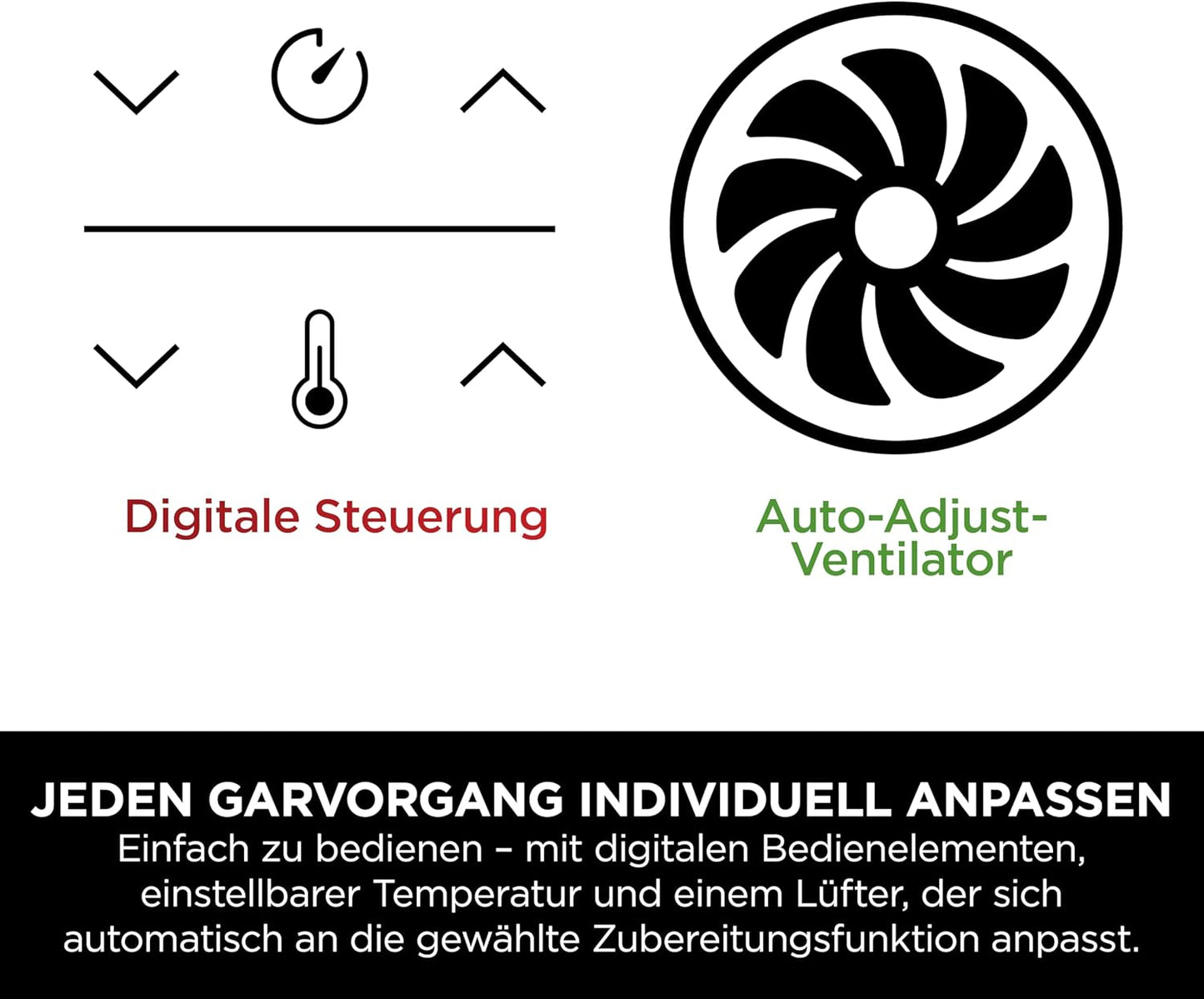 Dual Zone Digital Air Fryer mit 2 Schubladen (9,5L), Metallic Grau 9,5l