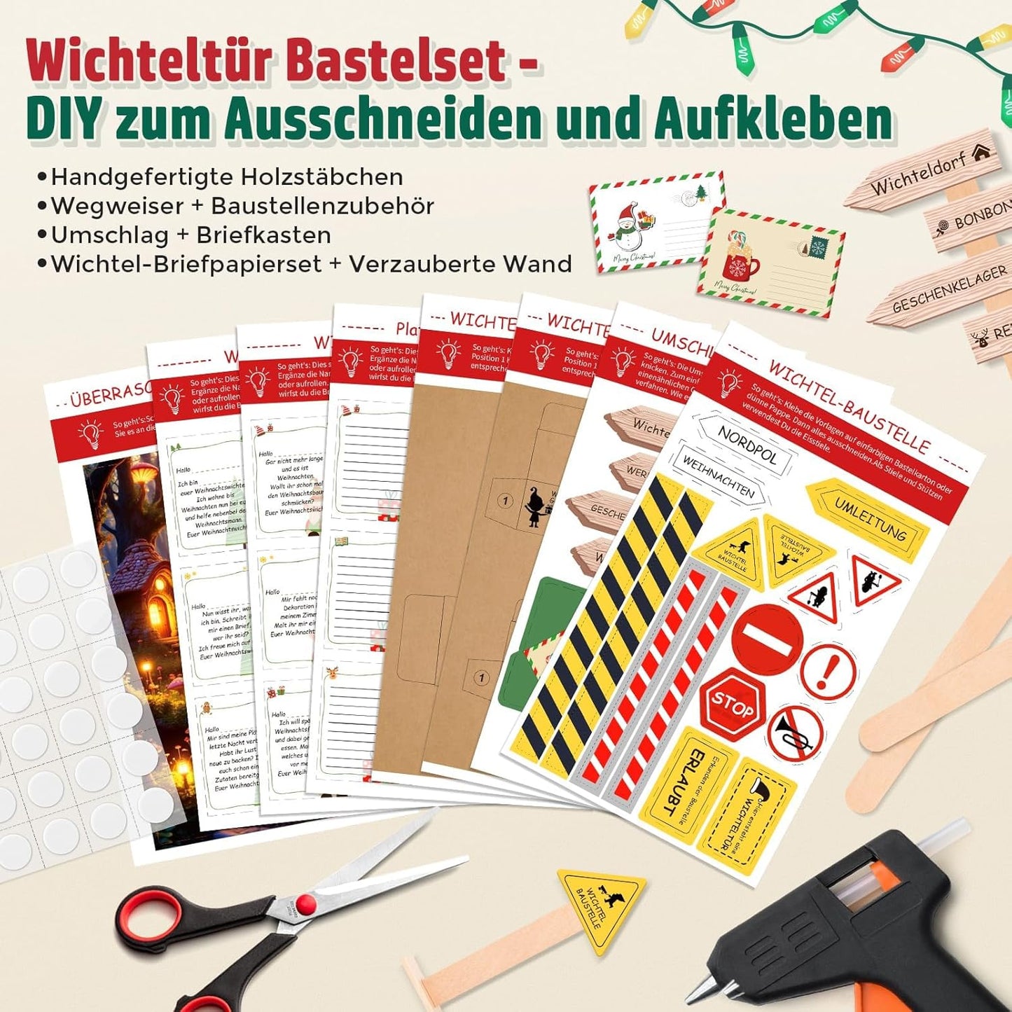 Wichtel Zubehör-Set Weihnachten (43 Teile), A-Stil