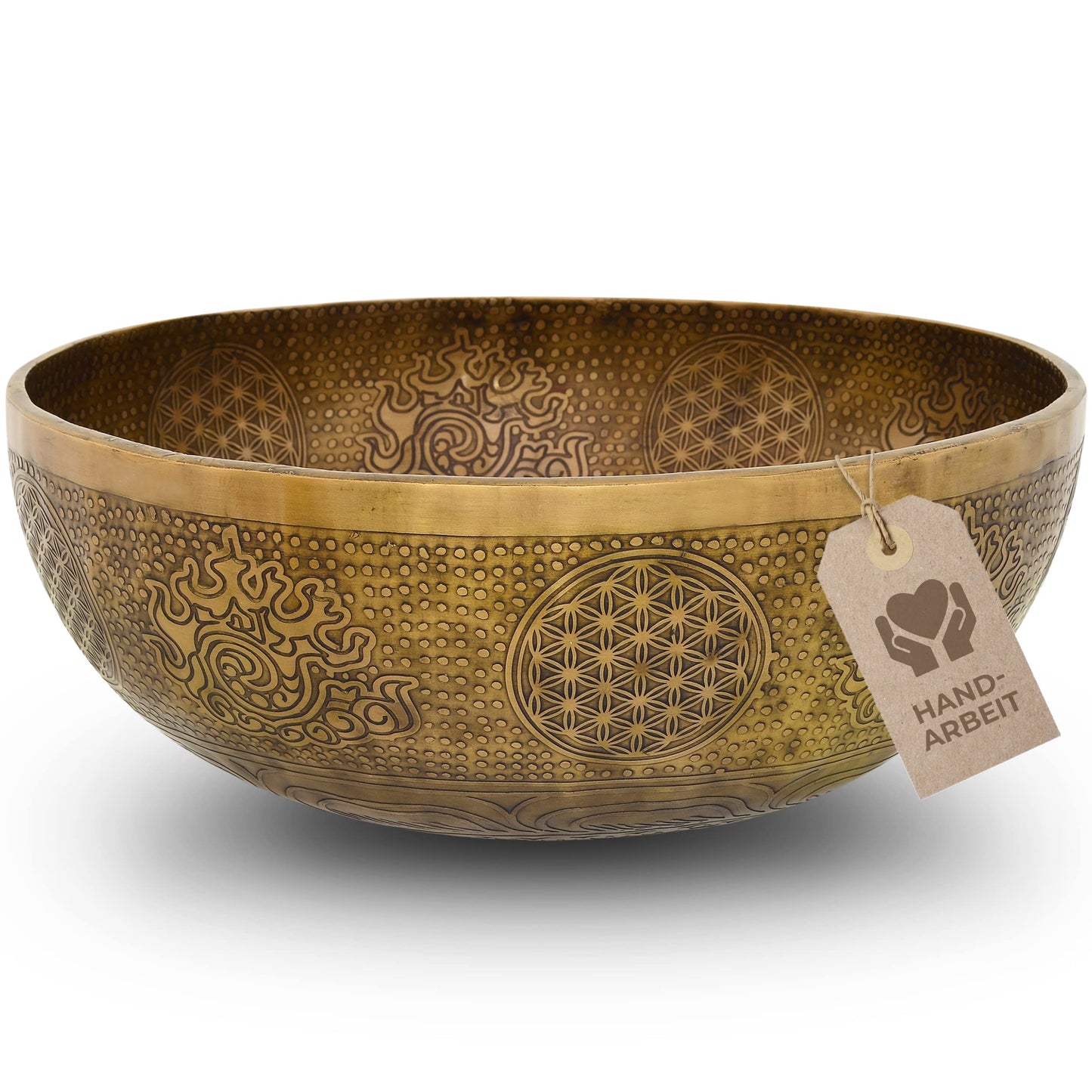 Klangschale für Meditation und Yoga, 35 cm Antique