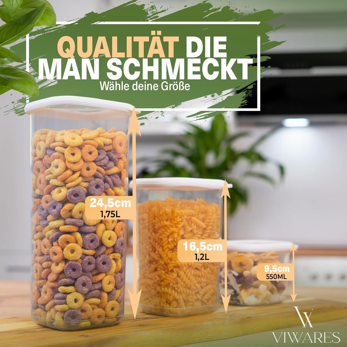 12er-Set Vorratsdosen, Weiss