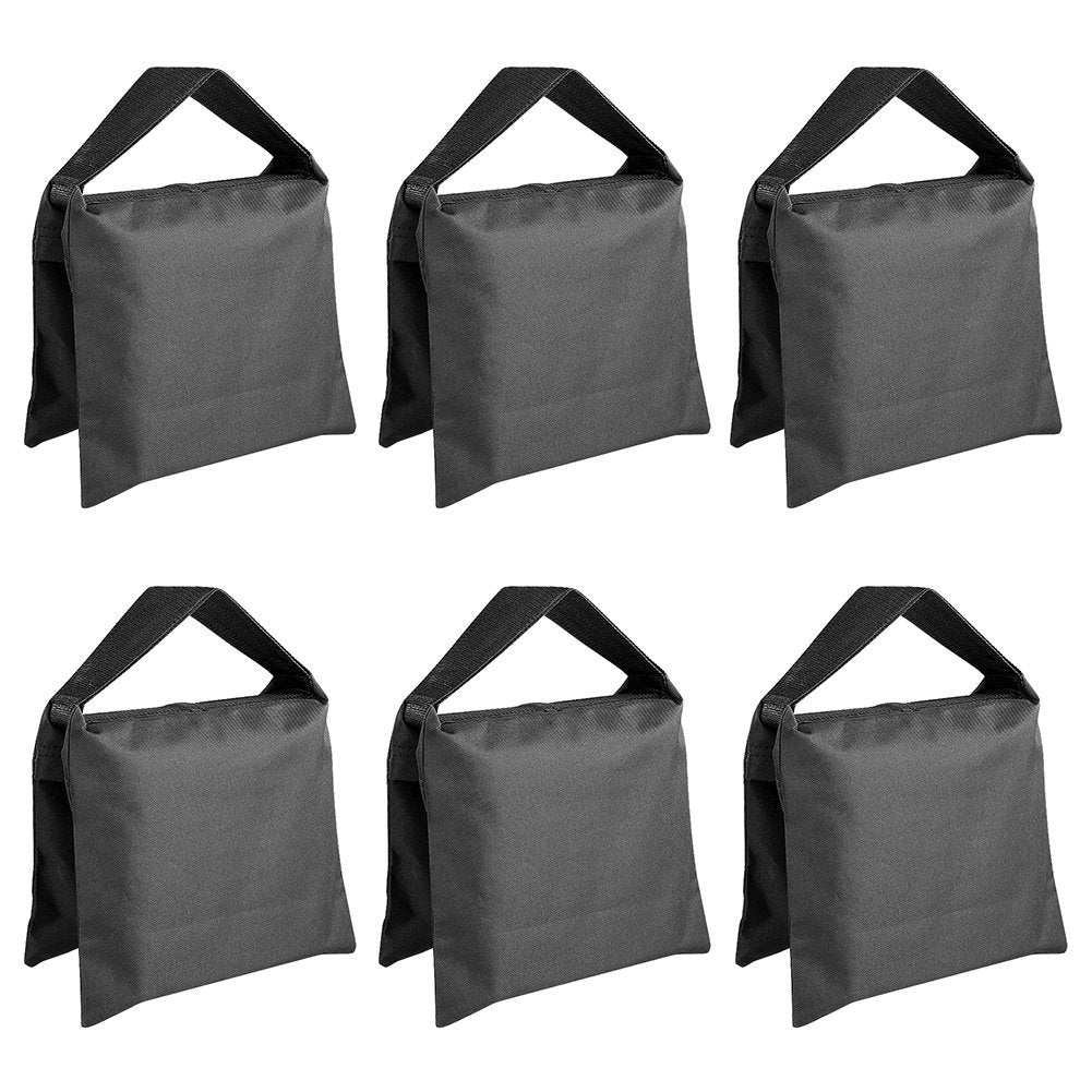 6er-Pack Fotografie-Sandsäcke, 6er-Pack Fotografie-Sandsäcke, Schwarz