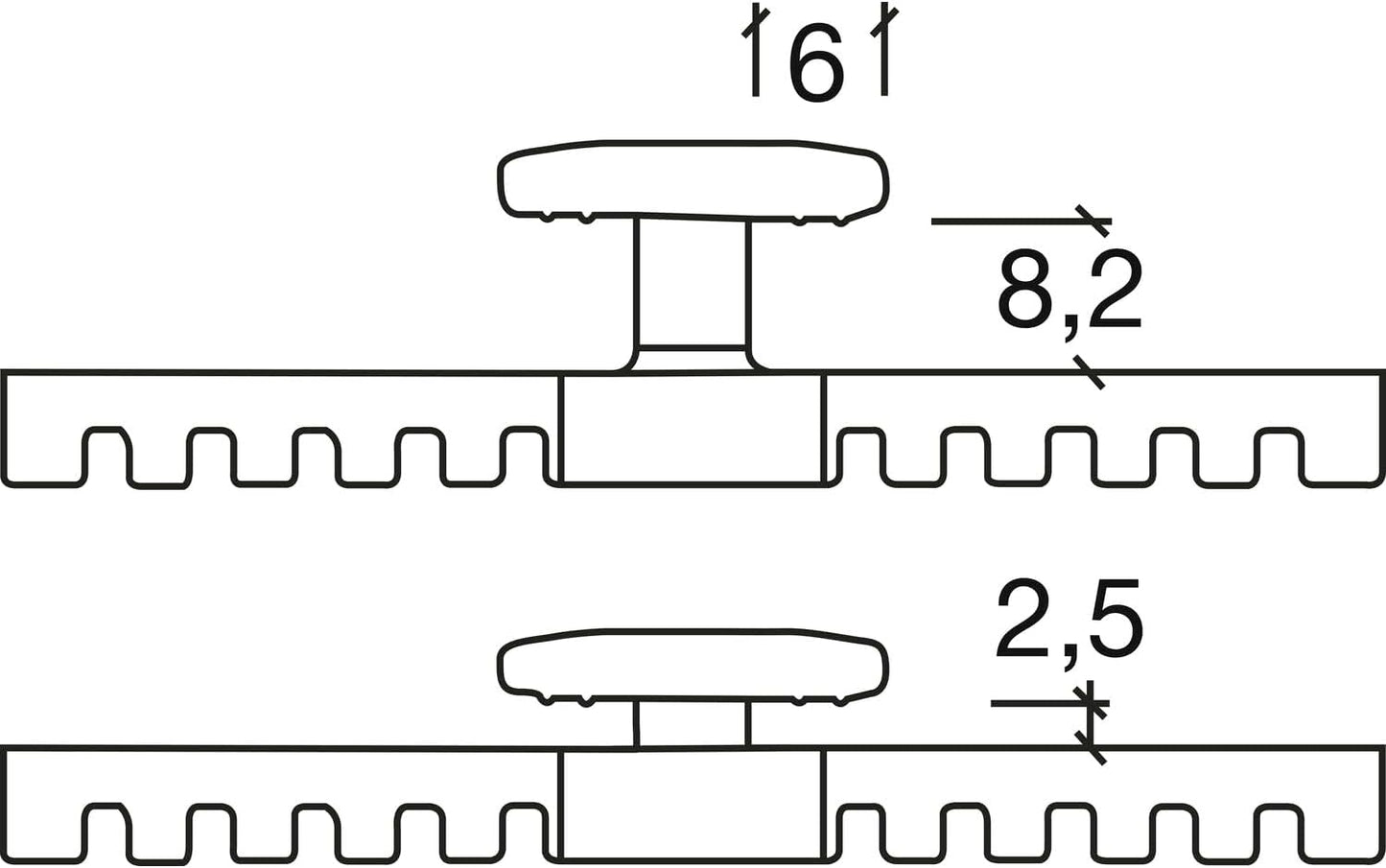 Terraflex N6 Abstandhalter für Unterkonstruktion (120 Stück)