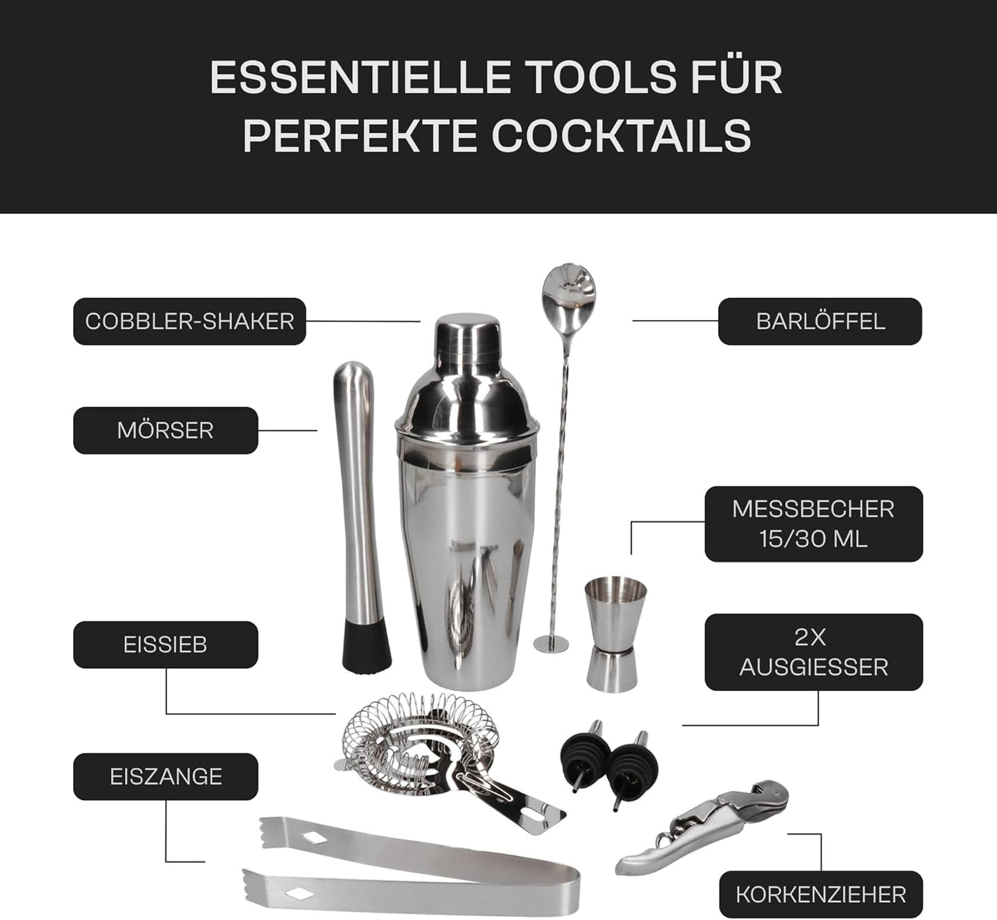 10-teiliges Cocktail Set