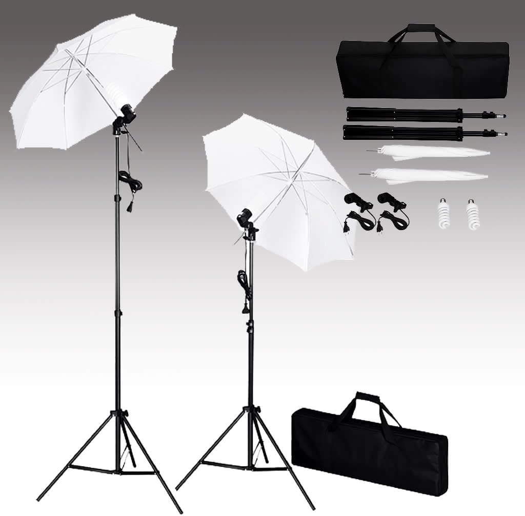 Fotostudio Set mit Studioleuchten und Stativen