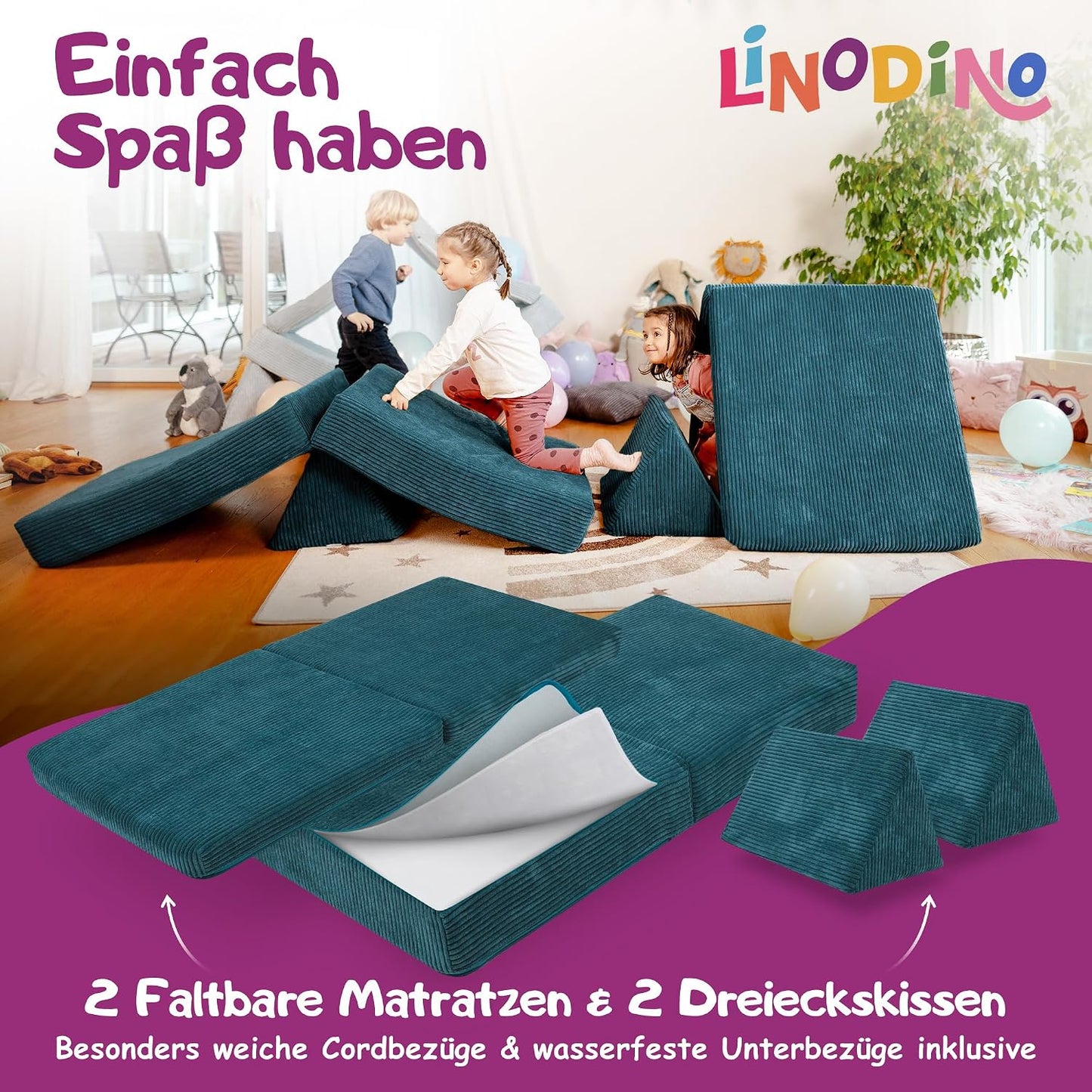 Spielsofa für Kinder, Tannengrün