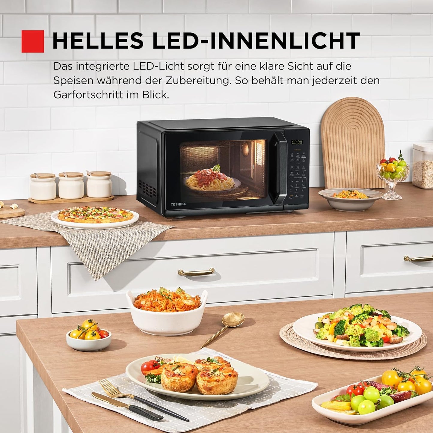 Mikrowelle mit Automatikprogrammen, 20L Solo Digitaler Spiegel