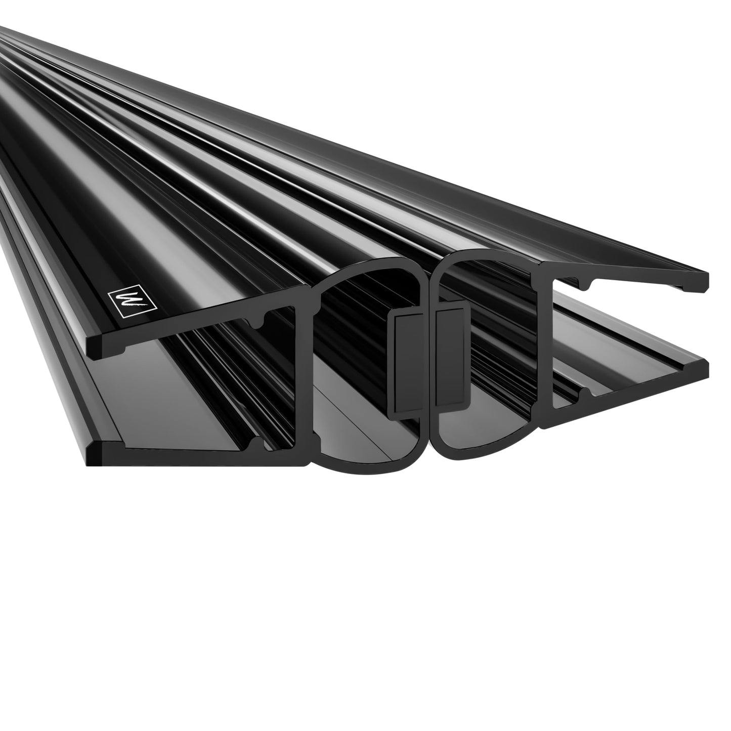 Duschdichtung-Set für Glastüren (180°, 6-8mm), Schwarz-transparent 6-8mm Glas | 180°