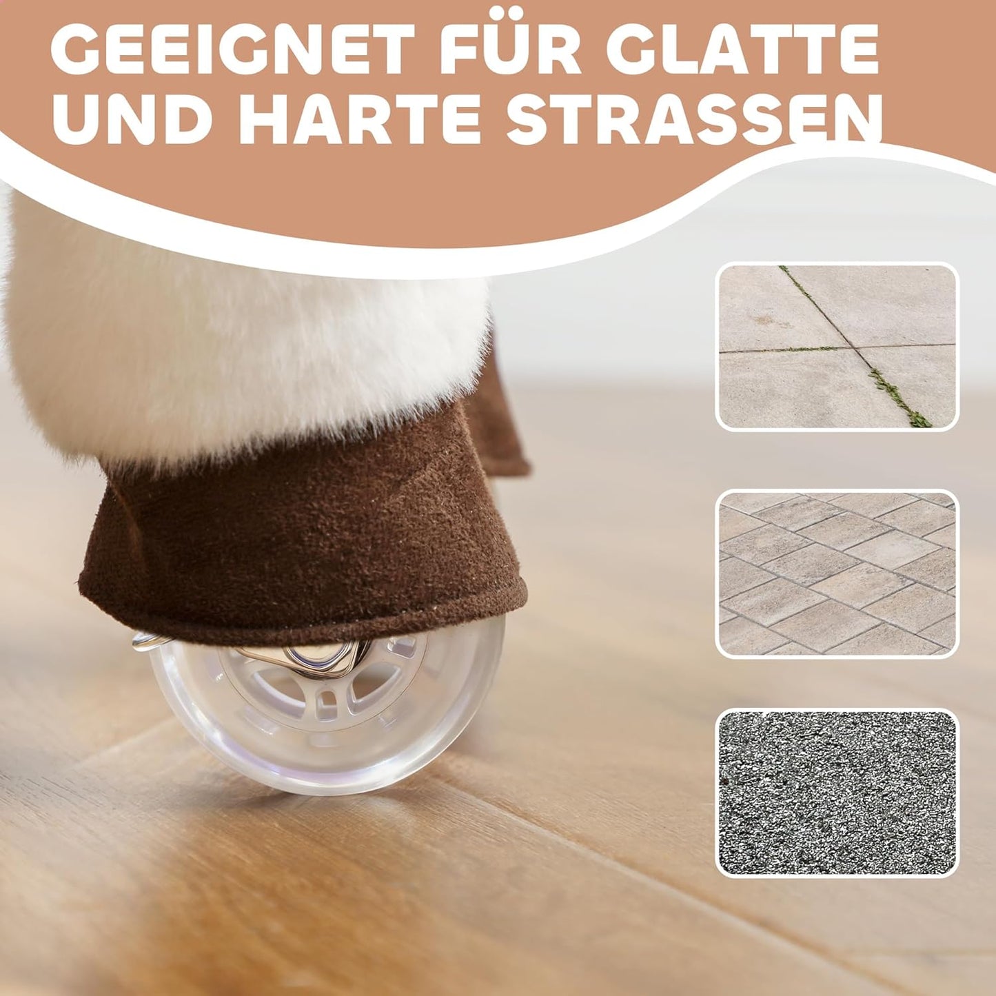 Reitpferd PP-Baumwolle, Polyester Braun