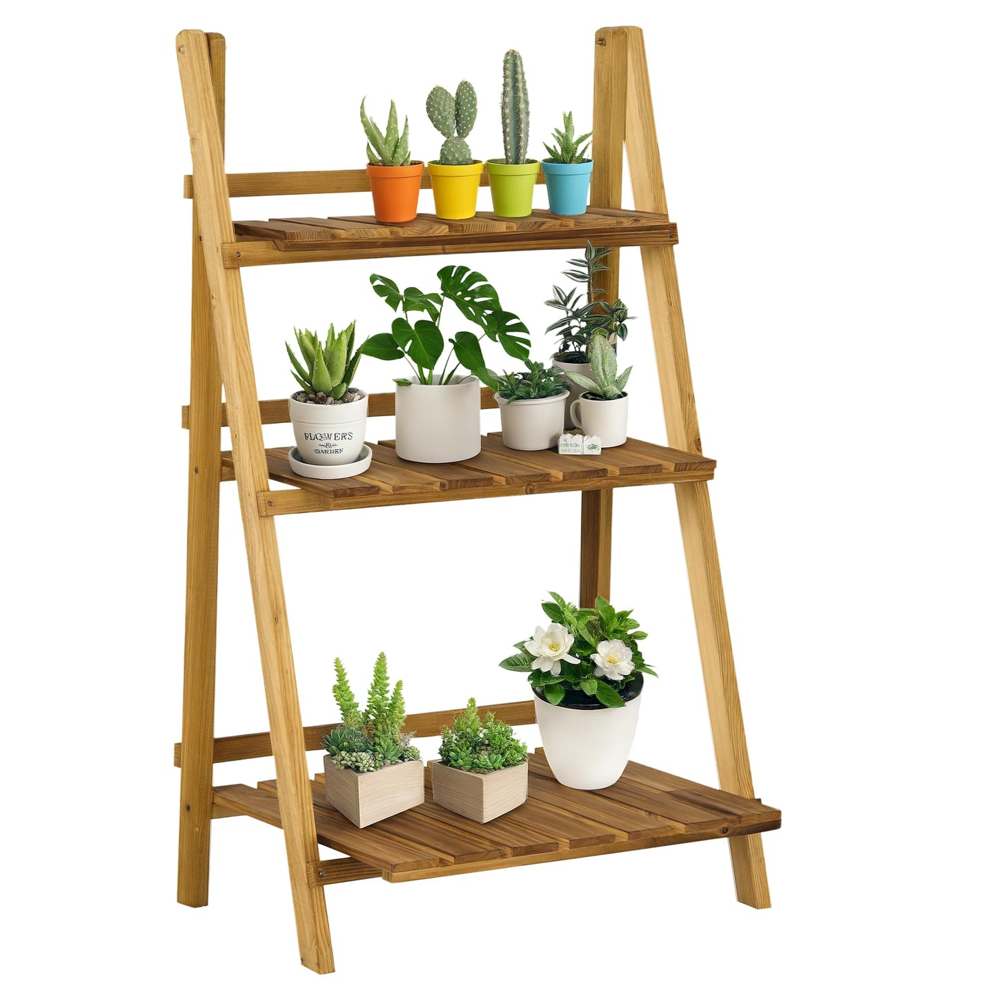 Blumentreppe mit 3 Stufen, L60 x B37 x H93 cm