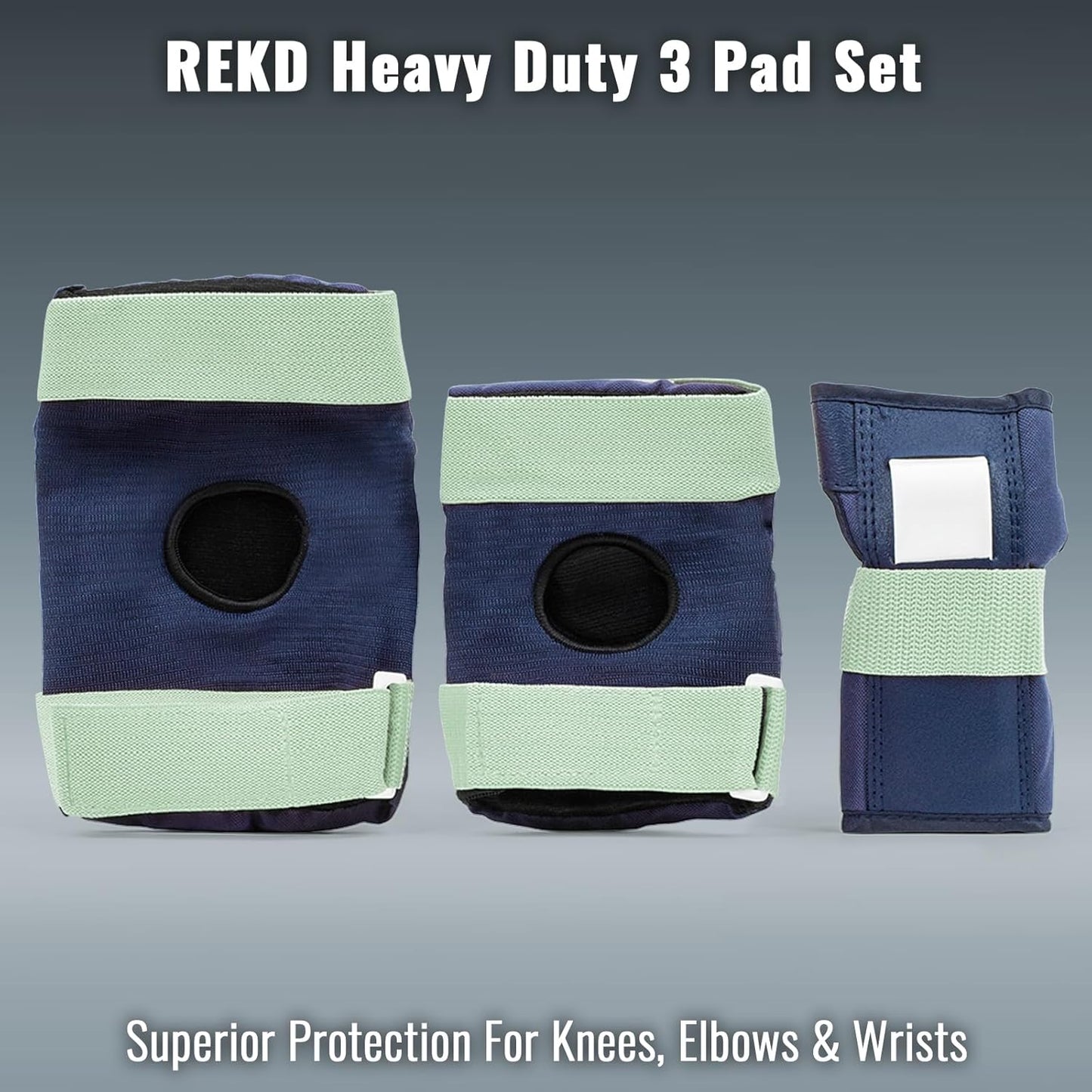 Triple Pad Skateboard-Schutzset für Erwachsene, L Mehrfarbig (Blue/Mint)