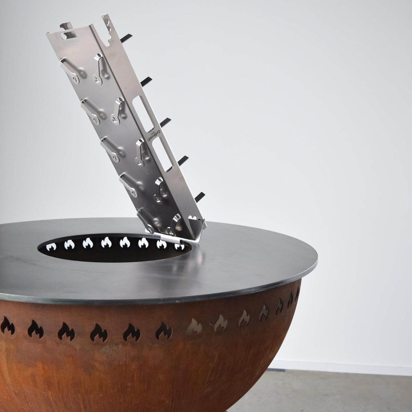 Feuerplatten Adapter für Flammlachshalter, Adapter für Flammlachshalter an Feuerplatte