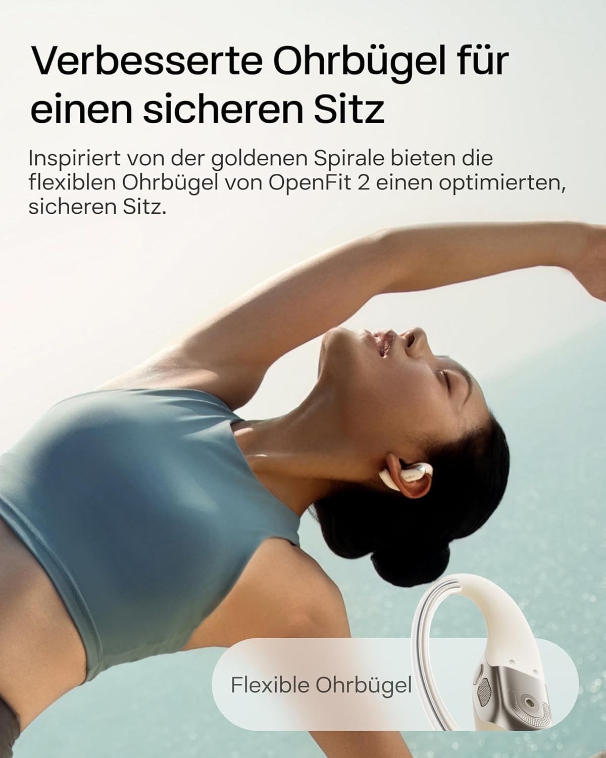 OpenFit 2 Open-Ear-Kopfhörer, Typ-C-Laden Beige
