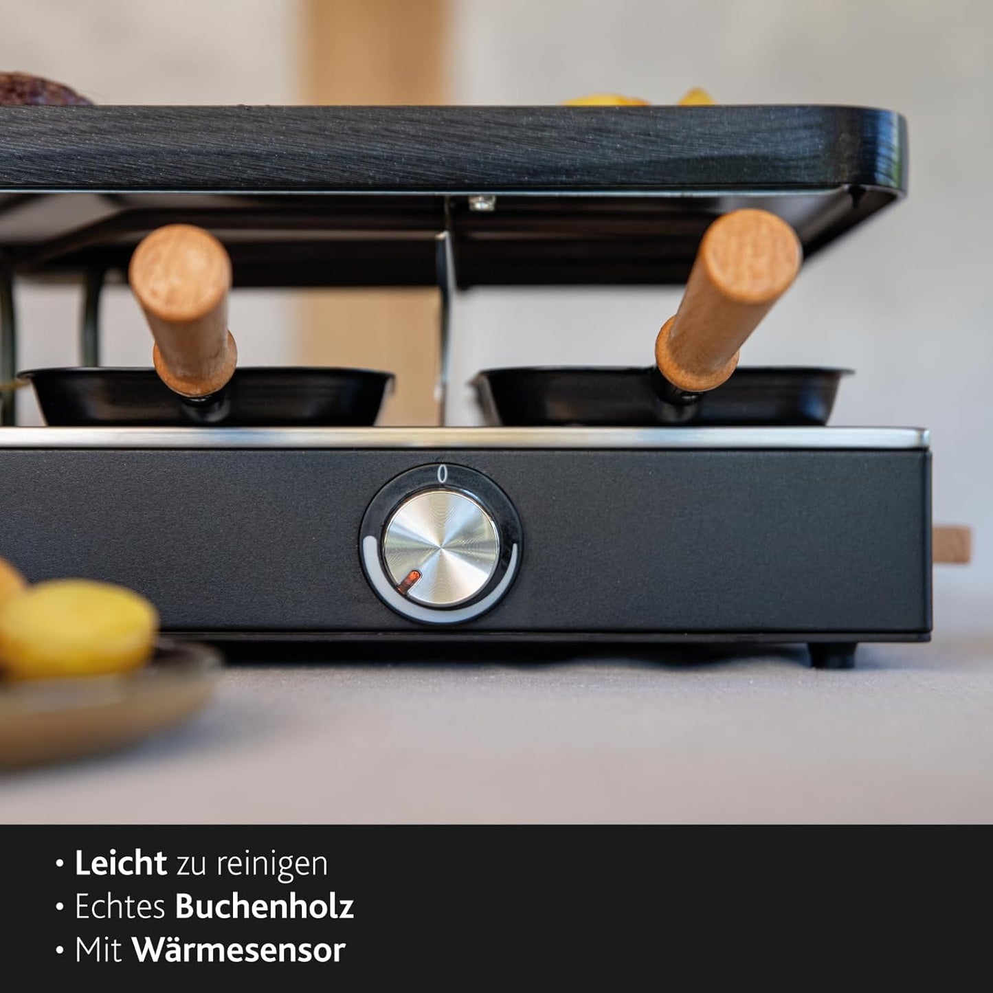 Raclette Grill für 8 Personen mit Keramikplatte