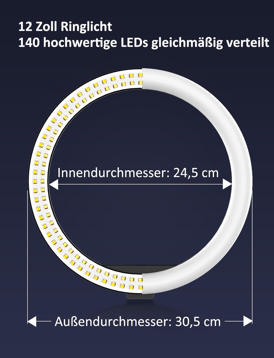 Ringlicht mit Stativ