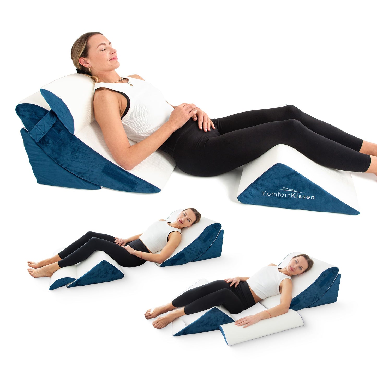 Ergonomisches 4-teiliges Keilkissen-Set, 12-in-1-Multifunktionsdesign