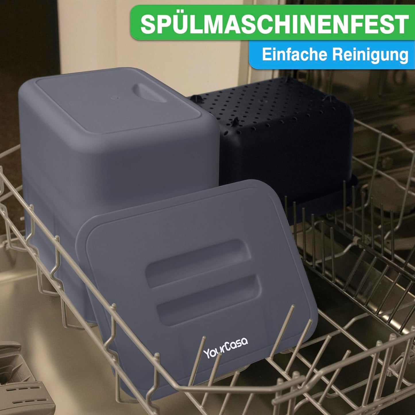 Biomülleimer mit Einhängesystem & Sieb, Anthrazit