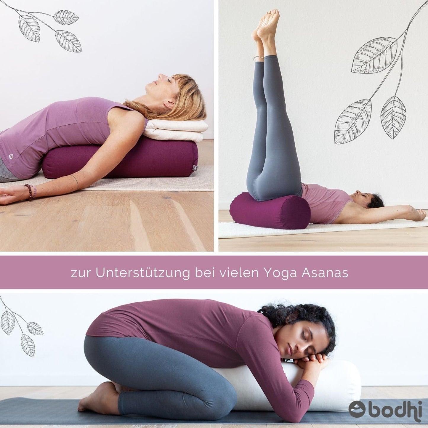Waschbares Yoga Bolster, honig-gelb